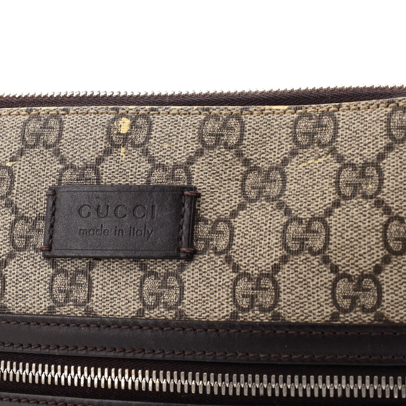 Gucci Front Zip Messenger Gg Coated