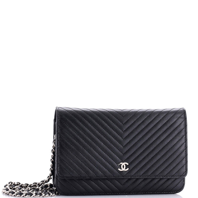 Chanel Wallet On Chain Chevron Caviar