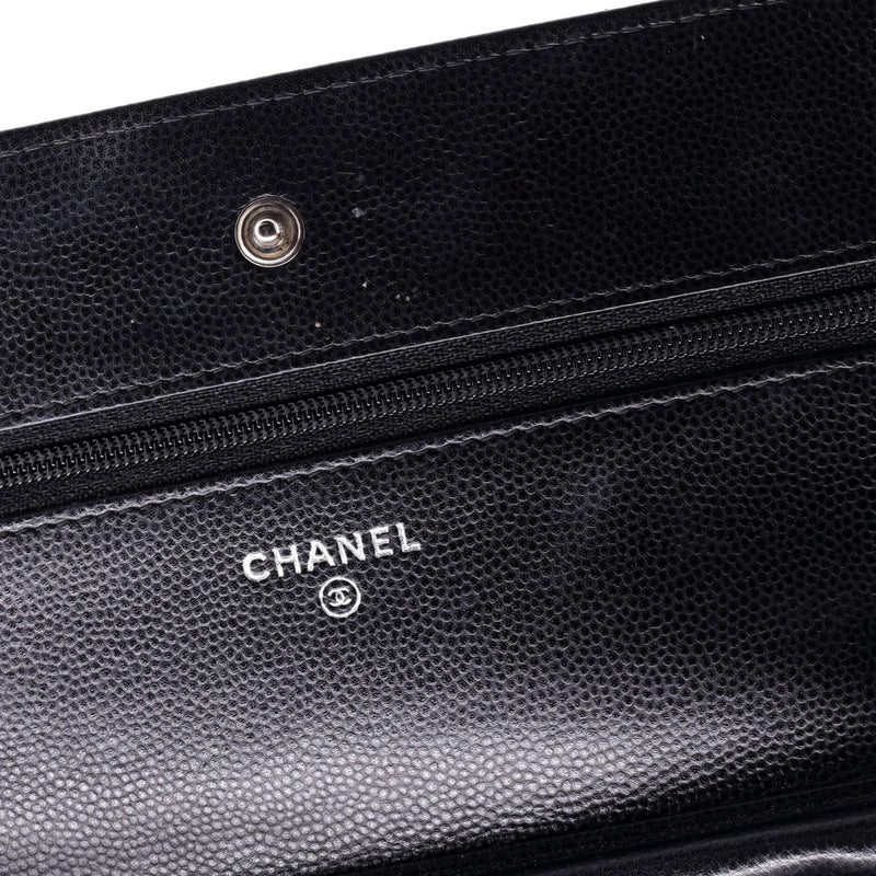 Chanel Wallet On Chain Chevron Caviar