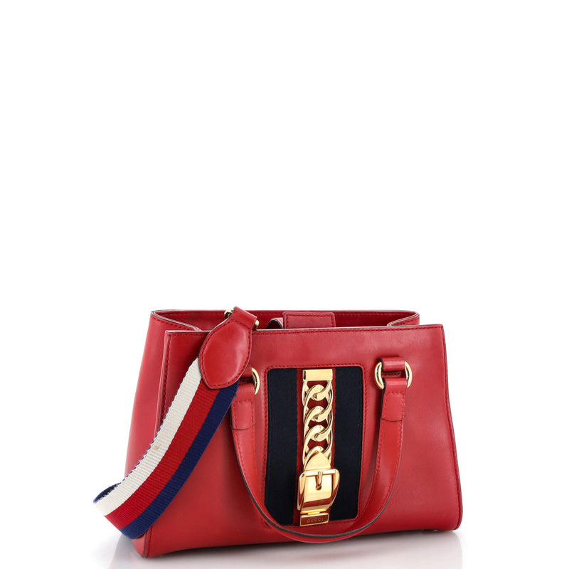 Gucci Sylvie Top Handle Tote Leather