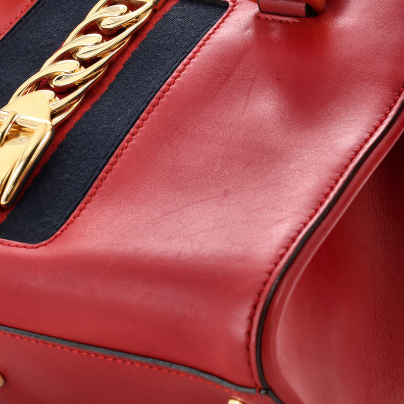 Gucci Sylvie Top Handle Tote Leather