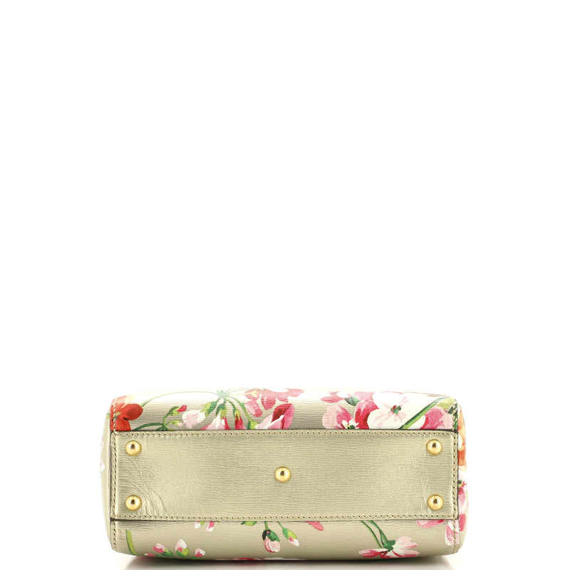 Gucci Bamboo Shopper Tote Blooms Print