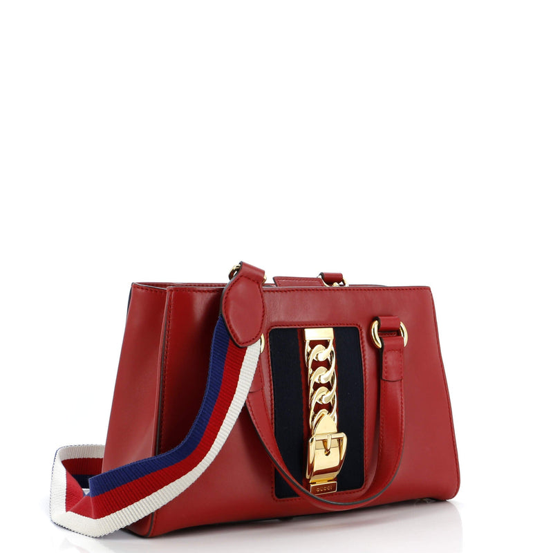 Gucci Sylvie Top Handle Tote Leather