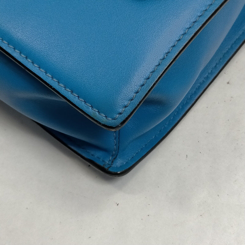 Prada Shoulder Bag Blue Leather