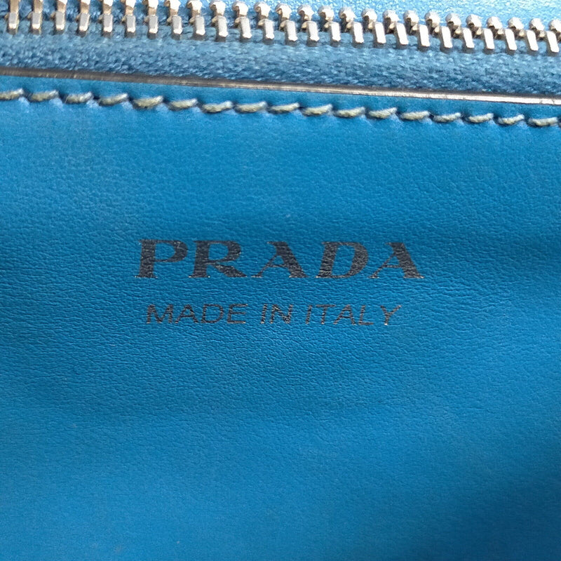 Prada Shoulder Bag Blue Leather