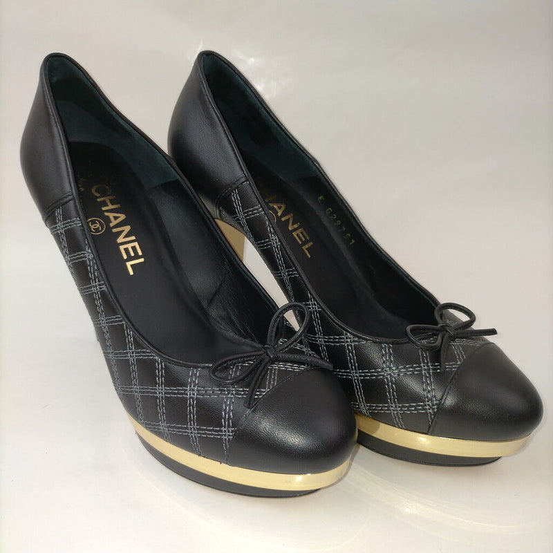 Chanel Pumps Coco Mark Women Black