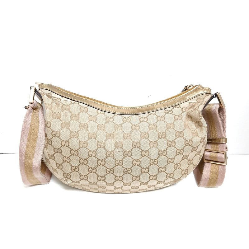 Gucci Gg Shoulder Bag Beige Gold Light