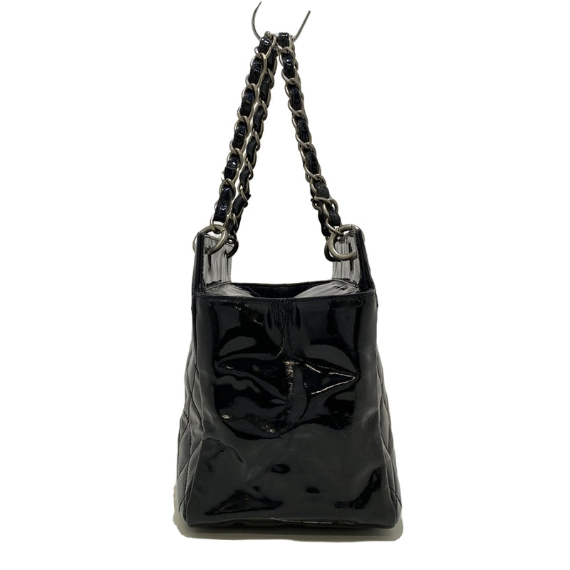 Chanel Matelasse Handbag Black Patent