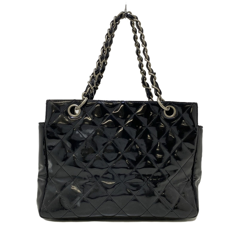 Chanel Matelasse Handbag Black Patent