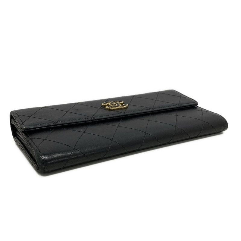 Chanel Matelasse Long Wallet Black