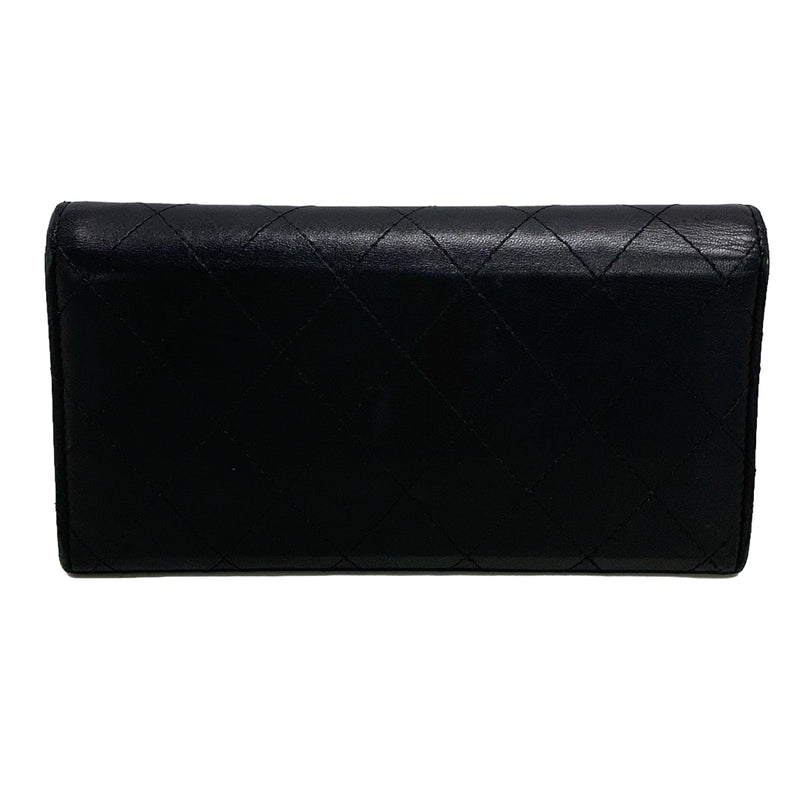 Chanel Matelasse Long Wallet Black