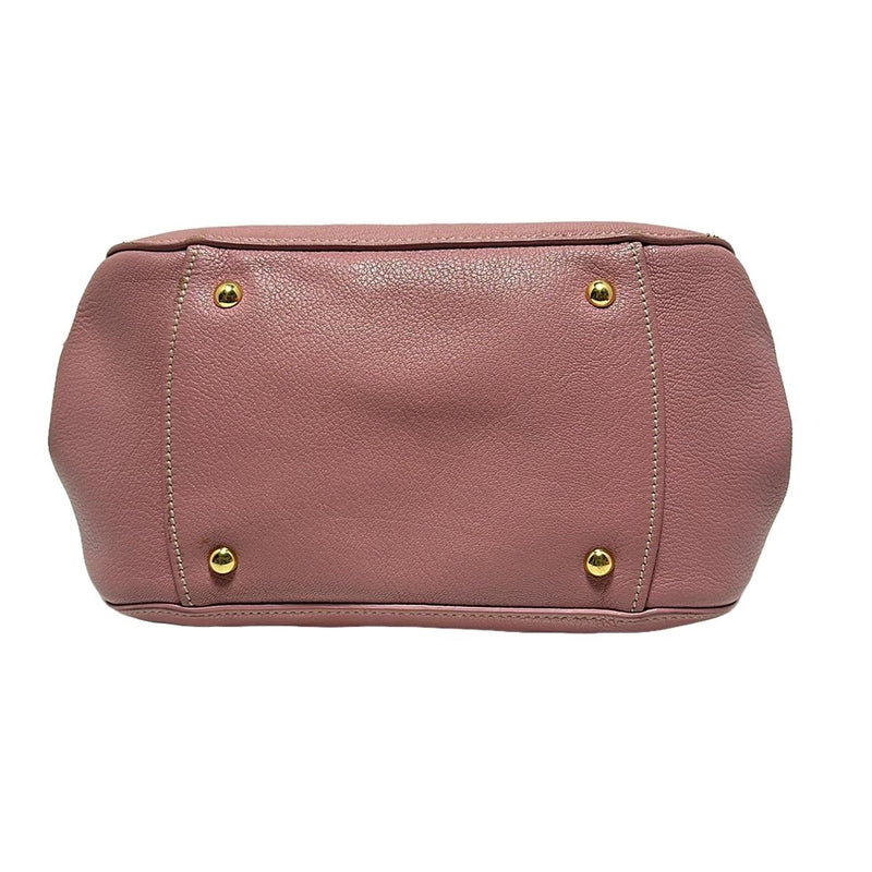 Miumiu Madras Handbag Pink Leather