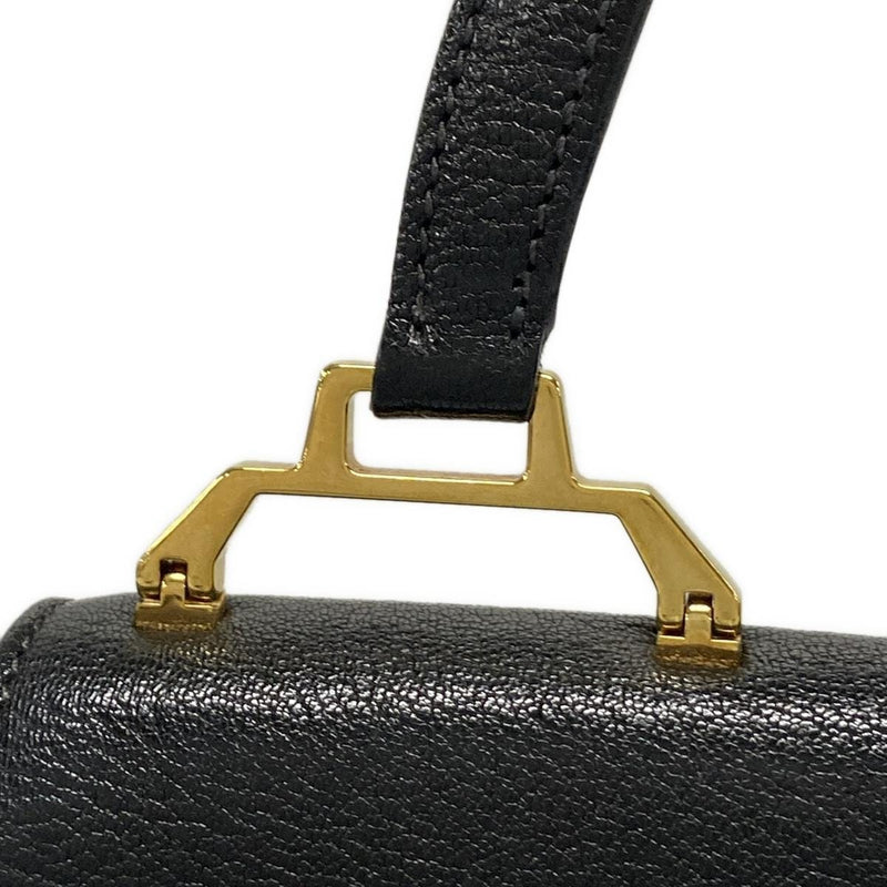 Miumiu Madras Handbag Black Leather