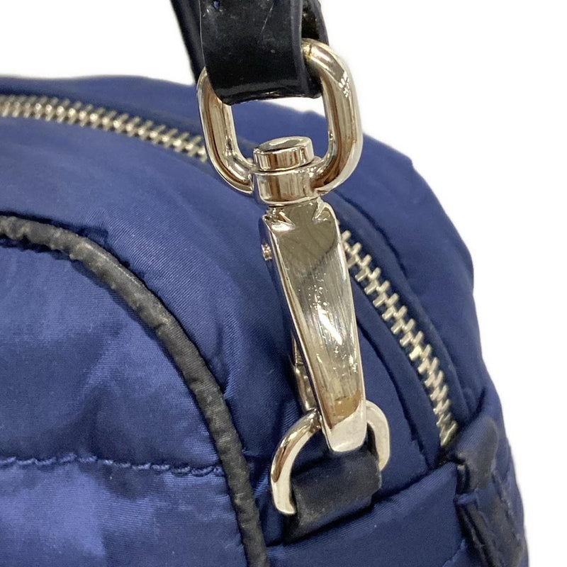 Miumiu Logo Shoulder Bag Navy Nylon