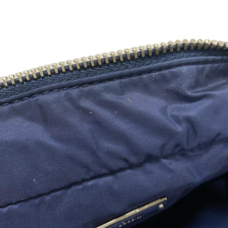 Miumiu Logo Shoulder Bag Navy Nylon