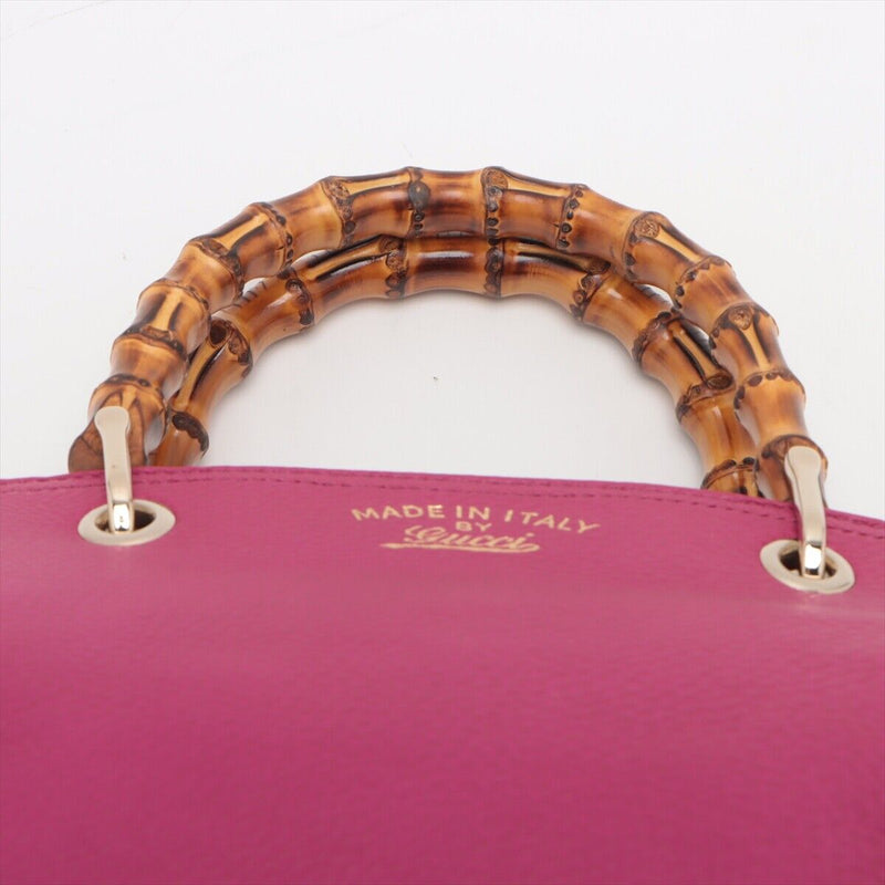 Gucci Bamboo Leather 2 Way Handbag