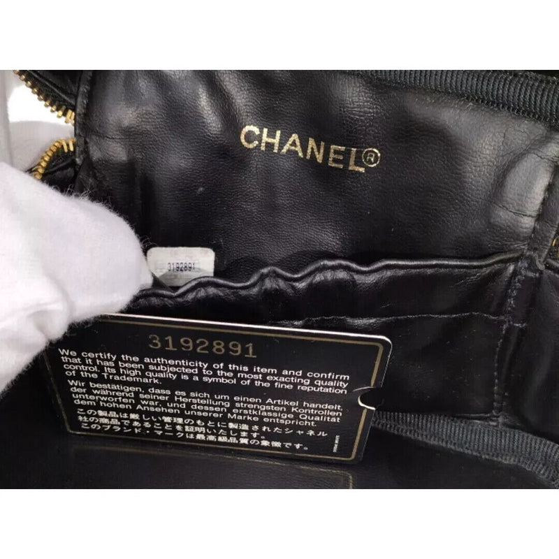 Chanel Vanity Bag Hand Pouch Bicolore