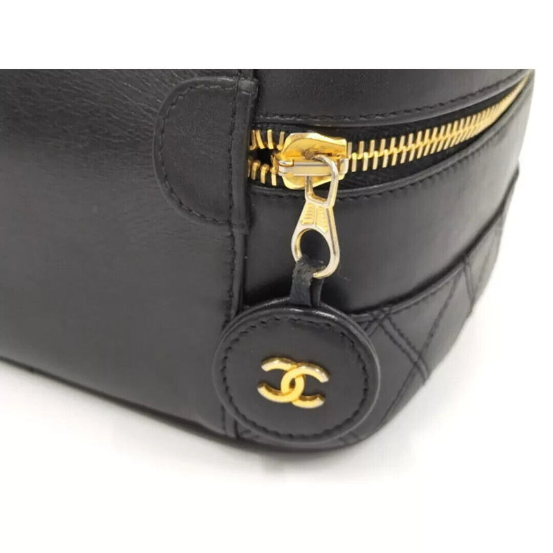 Chanel Vanity Bag Hand Pouch Bicolore