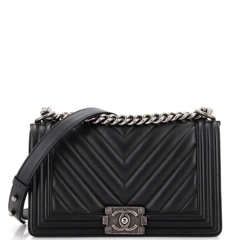 Chanel Boy Flap Bag Chevron Lambskin Old