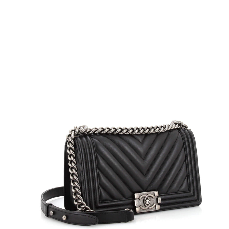 Chanel Boy Flap Bag Chevron Lambskin Old