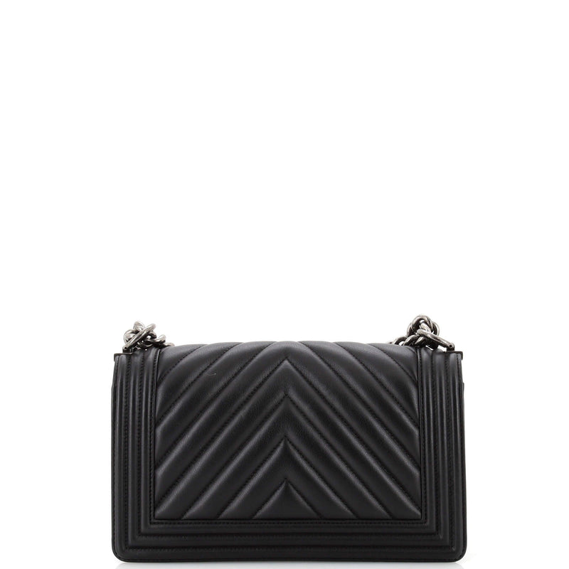 Chanel Boy Flap Bag Chevron Lambskin Old