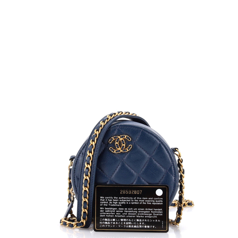 Chanel Chain Infinity Round Clutch With