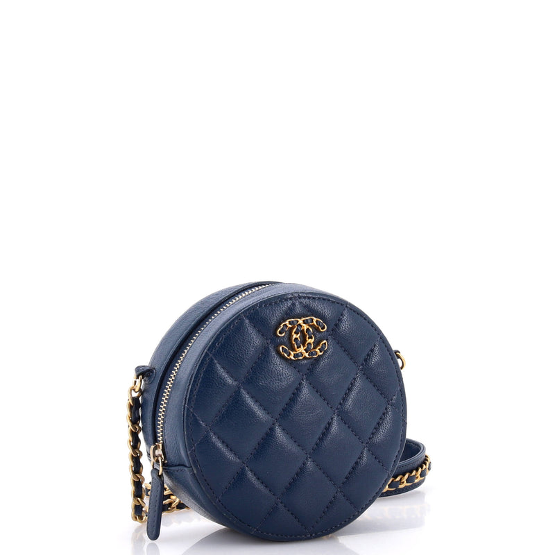 Chanel Chain Infinity Round Clutch With