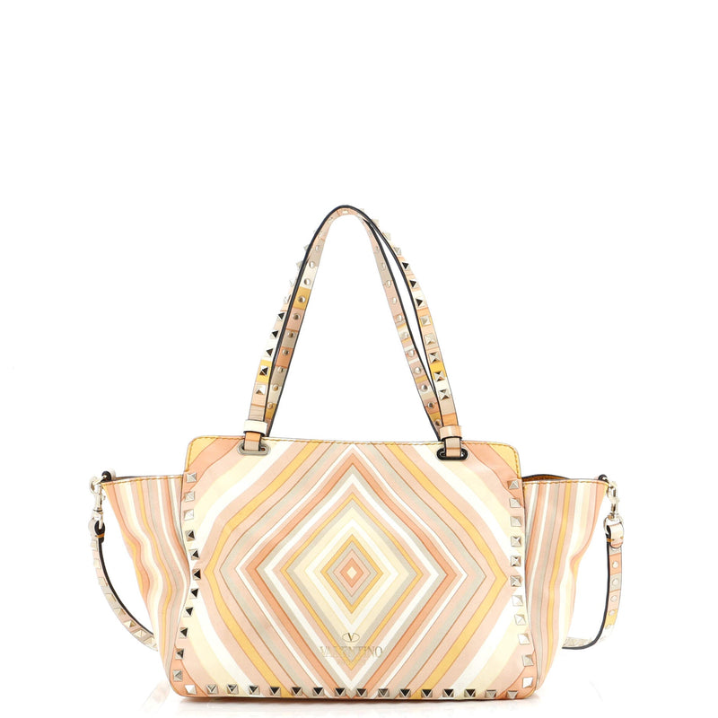 Valentino Garavani Rockstud Tote Striped