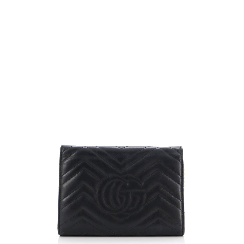 Gucci Gg Marmont Chain Wallet Matelasse