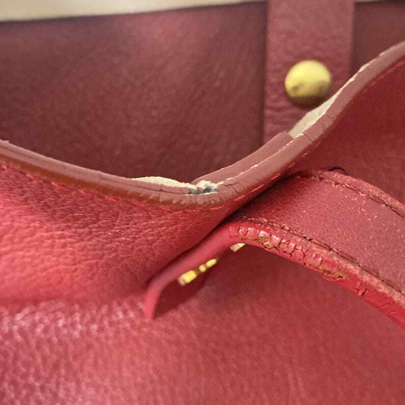 Chloe Dilan - Red Leather Tote Bag