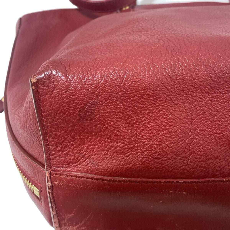 Chloe Dilan - Red Leather Tote Bag