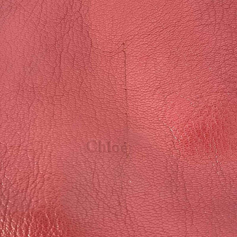 Chloe Dilan - Red Leather Tote Bag