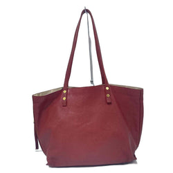 Chloe Dilan - Red Leather Tote Bag