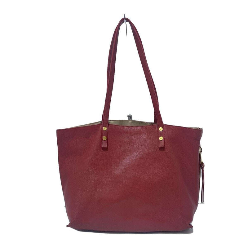 Chloe Dilan - Red Leather Tote Bag