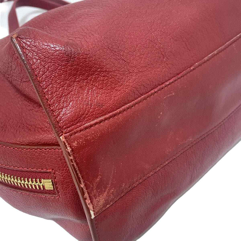 Chloe Dilan - Red Leather Tote Bag