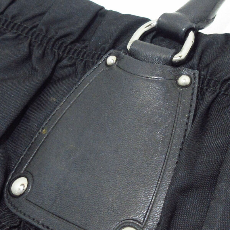 Prada Gathered Bag Black Nylon