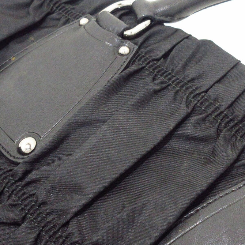 Prada Gathered Bag Black Nylon