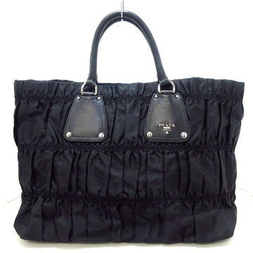 Prada Gathered Bag Black Nylon