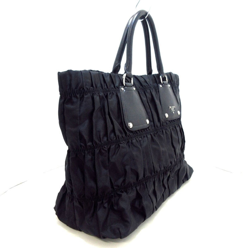 Prada Gathered Bag Black Nylon