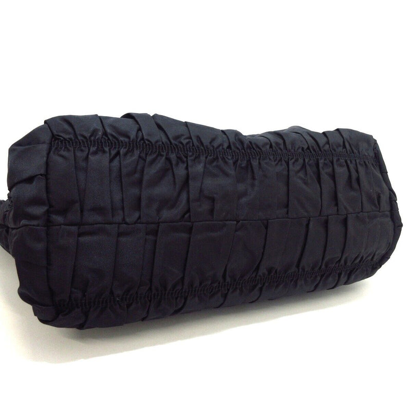 Prada Gathered Bag Black Nylon