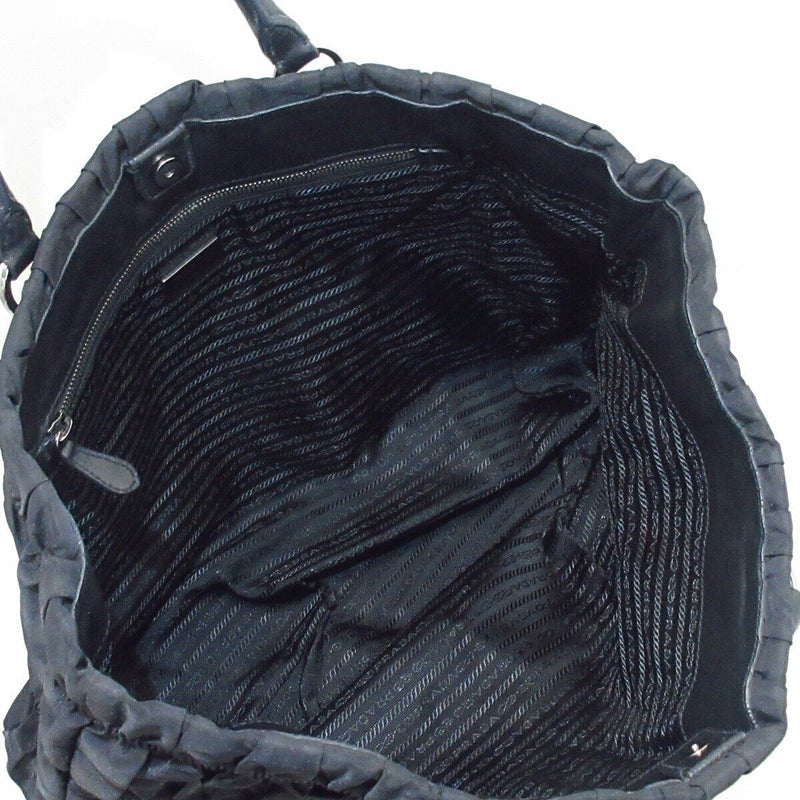 Prada Gathered Bag Black Nylon