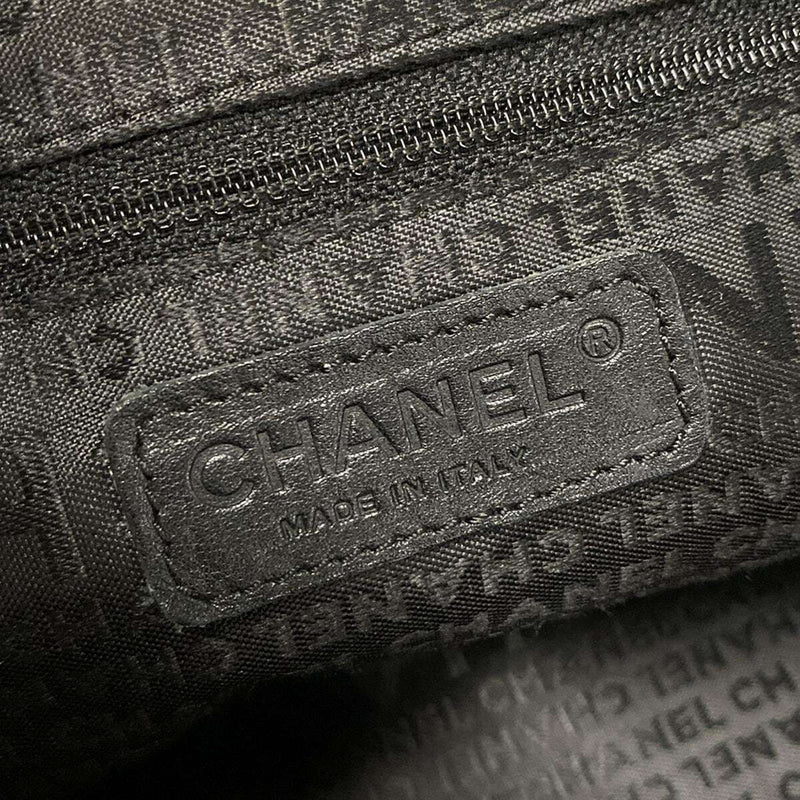 Chanel Camellia Black Brown Suede