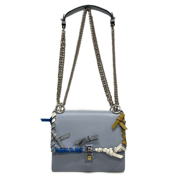 Fendi Mini Kan I Light Blue Calf