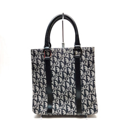 Christian Dior Hand Bag Black Canvas