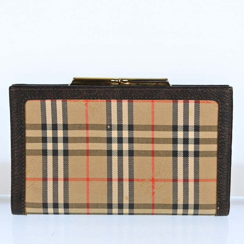 Burberry Nova Check Beige Canvas Leather