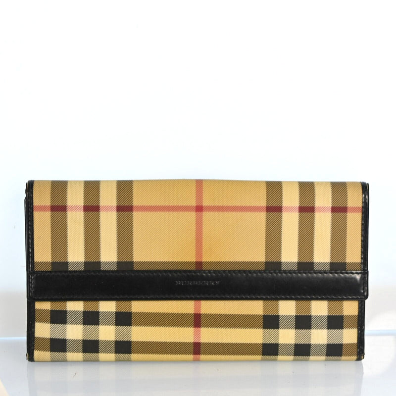 Burberry Nova Check Beige Pvc Leather