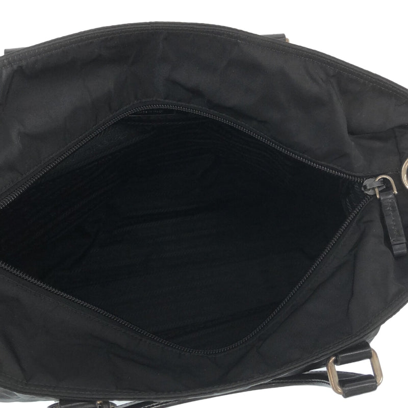 Prada Handbag Black Nylon Leather