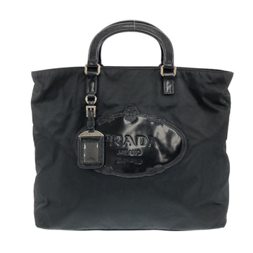 Prada Handbag Black Nylon Leather