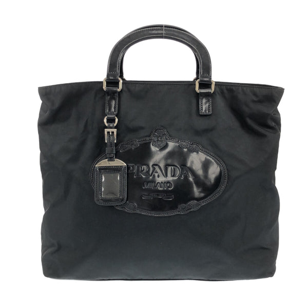 Prada Handbag Black Nylon Leather