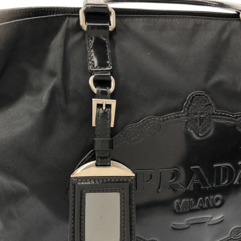 Prada Handbag Black Nylon Leather